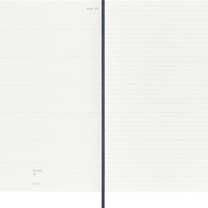 MOLESKINE- 2025-12 Month Weekly Notebook Soft Cover Diary - Extra Large - Sapphire Blue