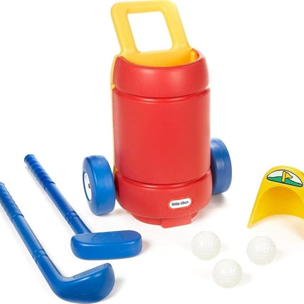 Little Tikes TotSports Easy Hit Golf Set - Features All Surface Putting Hole - Includes 3 Golf Balls, 2 Golf Clubs, and a Golf Bag - For Indoor and Outdoor Use - Suitable for Kids Aged 2+