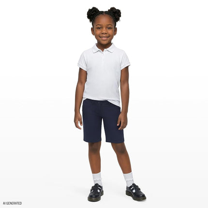 Short Bermudes Skinny en sergé extensible pour l'uniforme scolaire IZOD Junior, Marine, 13 ans