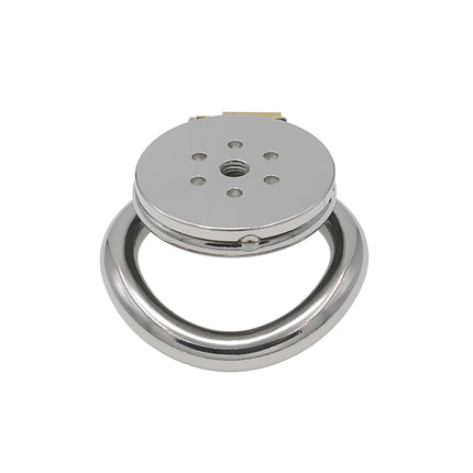Flat Chastity Cage Metal Male Chastity Device Dark Lock Design Steel Cage for Men BDSM Bondage Cage Sex Toys for Couples (45mm/1.77in)