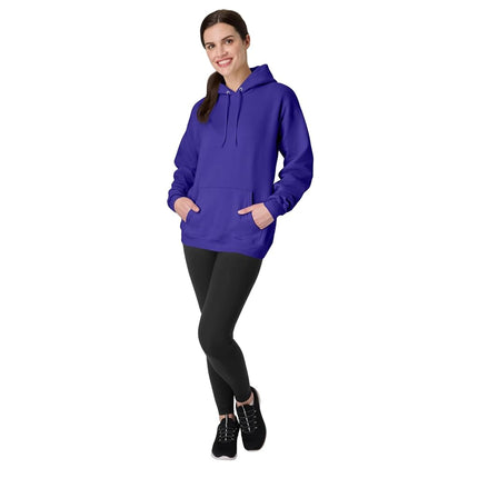 Hanes Men's EcoSmart Hoodie, Midweight Fleece, Pullover Hooded Sweatshirt, Purple, XL