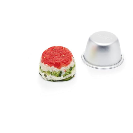 KitchenCraft Mini Pudding Mould Set of 4, Anodised Aluminium, 7.5 cm, Silver