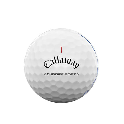 Callaway Golf Chrome Soft Premium Tour Golf Ball 2024 White Triple Track