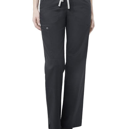 WonderWink 504PPEWTMDP Wonder Work Women's Straight Leg Cargo Pant, Pewter, Petite-M Size