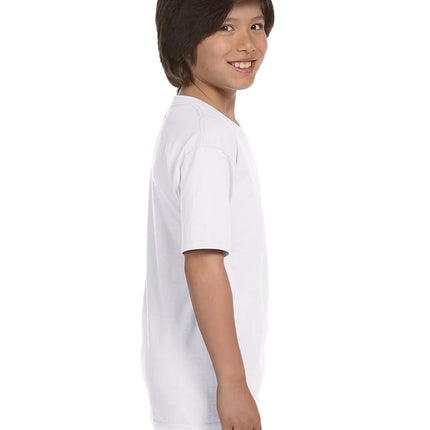 Hanes Lot de 6 t-shirts à manches courtes Essentials pour grands garçons, blancs, grande taille, blanc, L