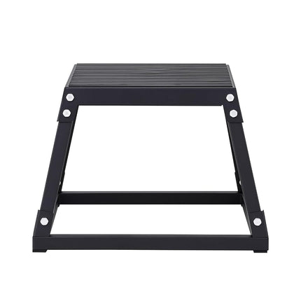 VEVOR Plyometric Jump Box, 12 Inch Plyo Box, Steel Plyometric Platform and Jumping Agility Box, Anti-Slip Fitness Exercise Step Up Box for Home Gym Training, Conditioning Strength Training, Black
