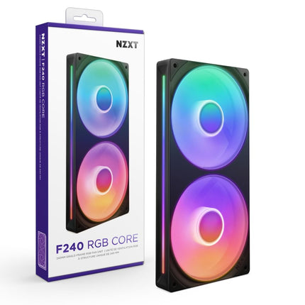 NZXT F240 RGB Core - 240mm Single-Frame RGB Fan Unit - Black