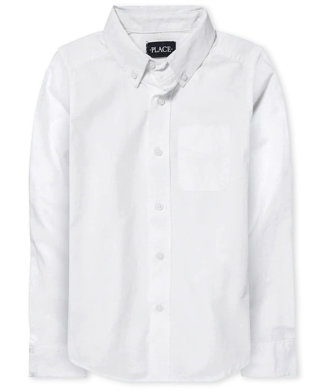 The Children's Place Boys' Long Sleeve Oxford Butt