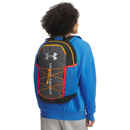 Under Armour Unisex Hustle Sport 6.0 Backpack, (003) Black/Black/Metallic Silver, One size, Hustle Sport 6.0 Backpack