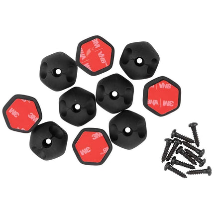 Cable Clips, Adhesive Single Slot Cable, Cord Management Mounting Clips, Optional Screw for Permanent Mounting, 10-Pack Klein Tools 450-400