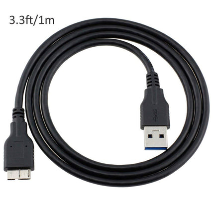 Câble USB 3.0 QCEs, câble USB 3.0 A mâle vers Micro B de 1 m compatible avec les disques durs externes portables WD My Passport et Elements, Toshiba, Seagate, Samsung Galaxy S5, Note 3