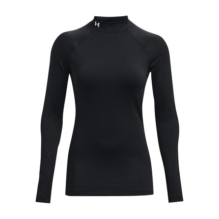 Under Armour Women's UA Authentics Mockneck, Ultra-Warm Polo Neck Top for Women, Thermal Long Sleeve Running Top with Anti-Odour Technology