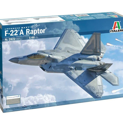 ITALERI -2822 F-22A Raptor, 1:48 Scale, Model Kit,