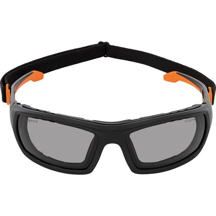 Klein Tools Safety Glasses 60471, ANSI Z87.1+ Pro Full Frame Seal Safety Glasses, Grey Lenses, UV Protection, Anti-Fog, Scratch Resistant