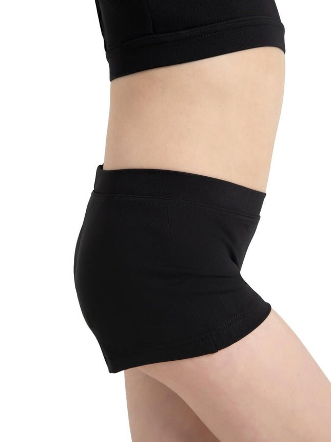 Capezio Boys Cut Low Rise Short - Girls, Black, Medium