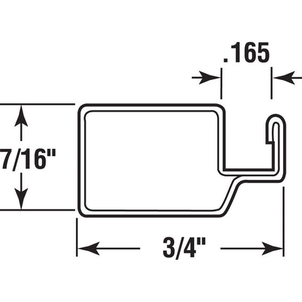 Prime-Line MP14055 Aluminum Screen Frame � 3/8� x 3/4� x 72� � Build or Repair Window Screens � Cut to Size � Uses 3/8� x 3/4� Screen Frame Corners � Bronze Finish (Box of 20, 72� pieces)