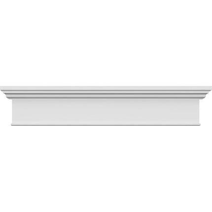 Endurathane Craftsman Crosshead with Bottom Trim, 40" Bottom Width x 44" Top Width x 7 1/4" H x 1" P, Factory Primed