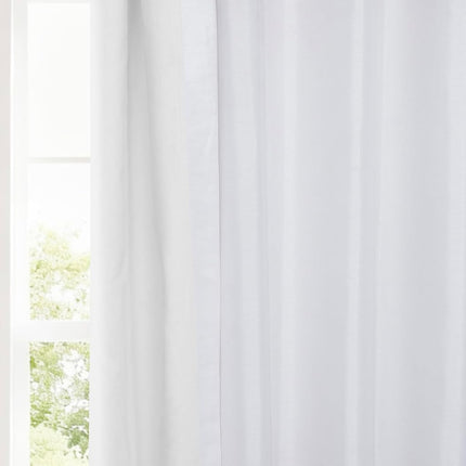 HPD Half Price Drapes PDCH-KBS1BO-120 Blackout Vintage Textured Faux Dupioni Curtain (1 Panel), 50 X 120, Ice