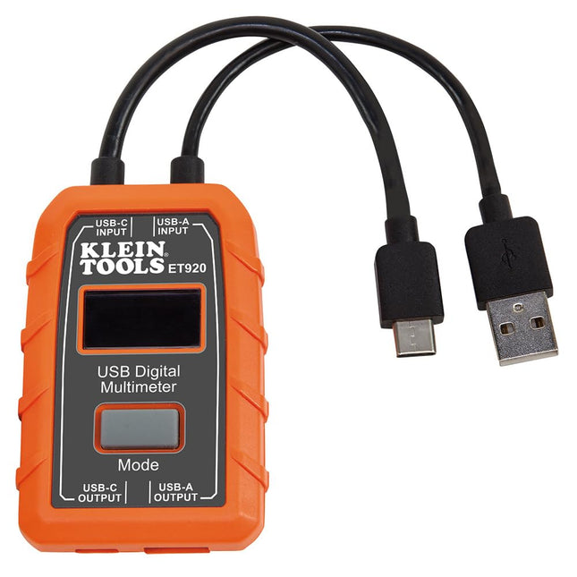 Klein Tools ET920 USB Power Meter, USB-A and USB-C