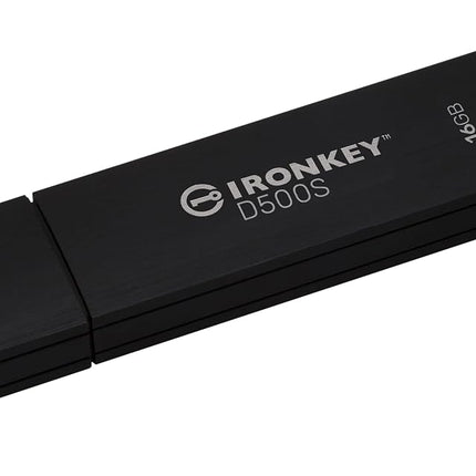 Kingston IronKey D500S hardware-encrypted USB flash drive 16GB FIPS 140-3 Lvl 3 (Pending) AES-256 - IKD500S/16GB