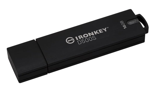 Kingston IronKey D500S hardware-encrypted USB flash drive 16GB FIPS 140-3 Lvl 3 (Pending) AES-256 - IKD500S/16GB