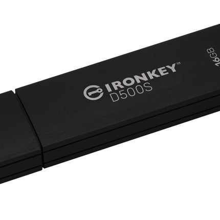 Kingston IronKey D500S hardware-encrypted USB flash drive 16GB FIPS 140-3 Lvl 3 (Pending) AES-256 - IKD500S/16GB