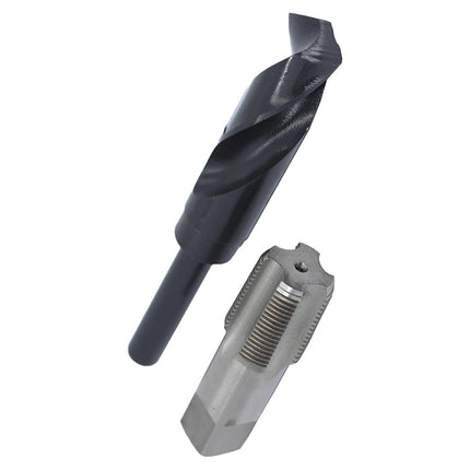 Drill America - POU3/4NPTW/DRILL 3/4" Carbon Steel NPT Pipe Tap and 59/64" High Speed Steel Drill Bit Set, POU Series