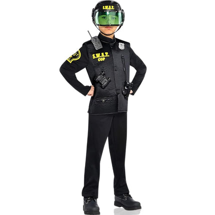 Amscan 8407464 Kids SWAT Cop Costume | Medium (8-10) | 6 Pcs