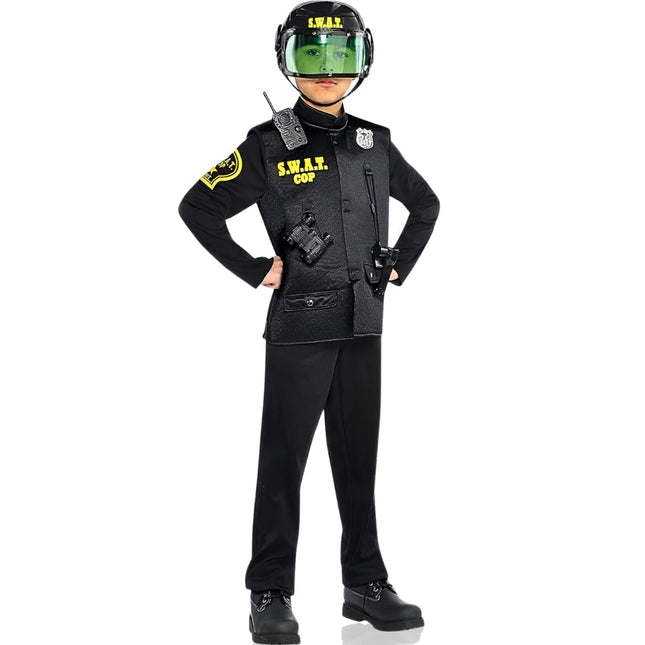 Amscan 8407464 Kids SWAT Cop Costume | Medium (8-1