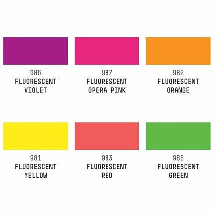 Pintura Gouache Acrílica Profesional Liquitex, 6 x 59 ml (2 oz), Set de Fluorescentes