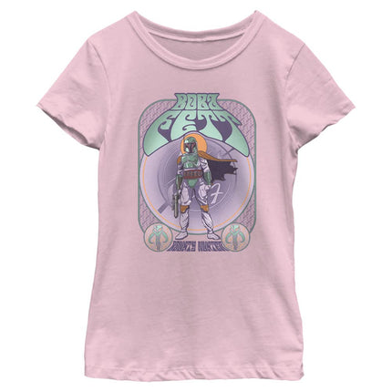 STAR WARS Boba Fett Gig Girls Short Sleeve Tee Shirt, Light Pink, X-Large