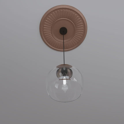 Ekena Millwork CMP22BECAC Berkshire Thermoformed PVC Ceiling Medallion (Fits Canopies up to 10 1/8"), 22"OD, Aged Copper