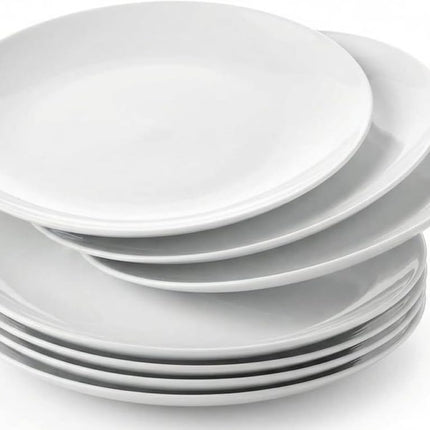 Corelle Frost White Lunch Plate Set for 6 | 8.5 Inch Eco-Friendly, Round Lunch or Dinner Plates are Dishwasher Safe | Triple Layer Glass is Lightweight, Stackable, and Break and Chip Resistant