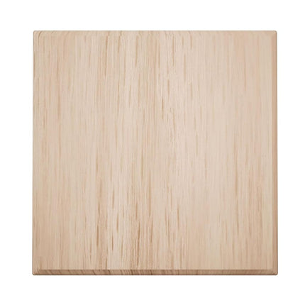 2 1/2"W x 2 1/2"H x 7/8"P Americraft Solid Hardwood Stain Grade Standard Smooth Rosette with Decorative Edge, Red Oak