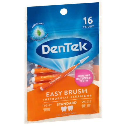 DenTek Easy Brush Interdental Cleaners, Mint 16 Count (Pack of 2)