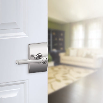 Schlage F40 LAT 625 CEN Century Collection Latitude Privacy Lever, Bright Chrome