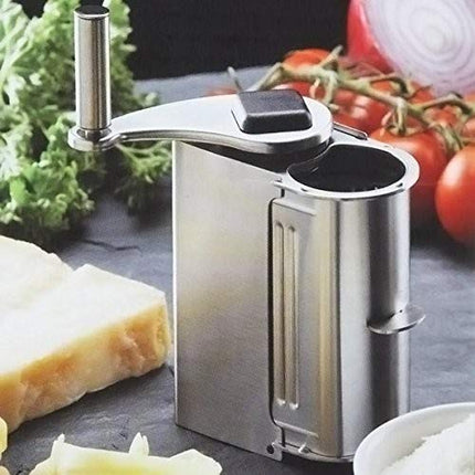 KitchenCraft World of Flavours Rotary Action Parmesan Cheese Grater, Stainless Steel