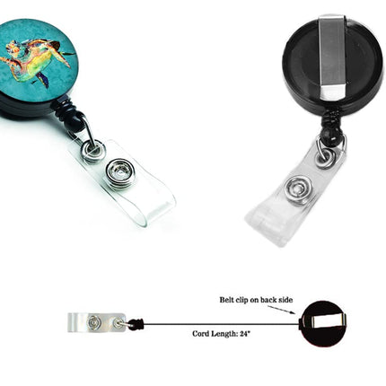 Caroline's Treasures Turtle Retractable Badge Reel, Multicolor (8672BR)