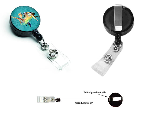 Caroline's Treasures Enrouleur de badge rétractable tortue, multicolore (8672BR)
