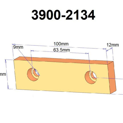 HHIP 3900-2134 Replacement Bolt-On Spare Jaw, For 4" Milling Vises (Pack of 1)
