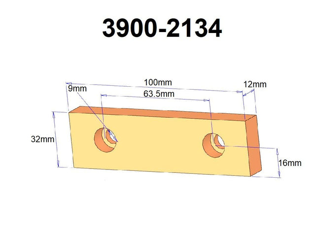 HHIP 3900-2134 Replacement Bolt-On Spare Jaw, For 4" Milling Vises (Pack of 1)