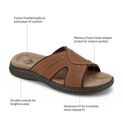 Dockers Men's Sunland Slide Sandal, Rust, 6 UK