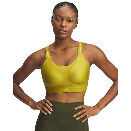 Under Armour Women's UA Infinity High Sports Bra, (314) Green Legacy / / Yellow Shade, (X-Small) D/DD