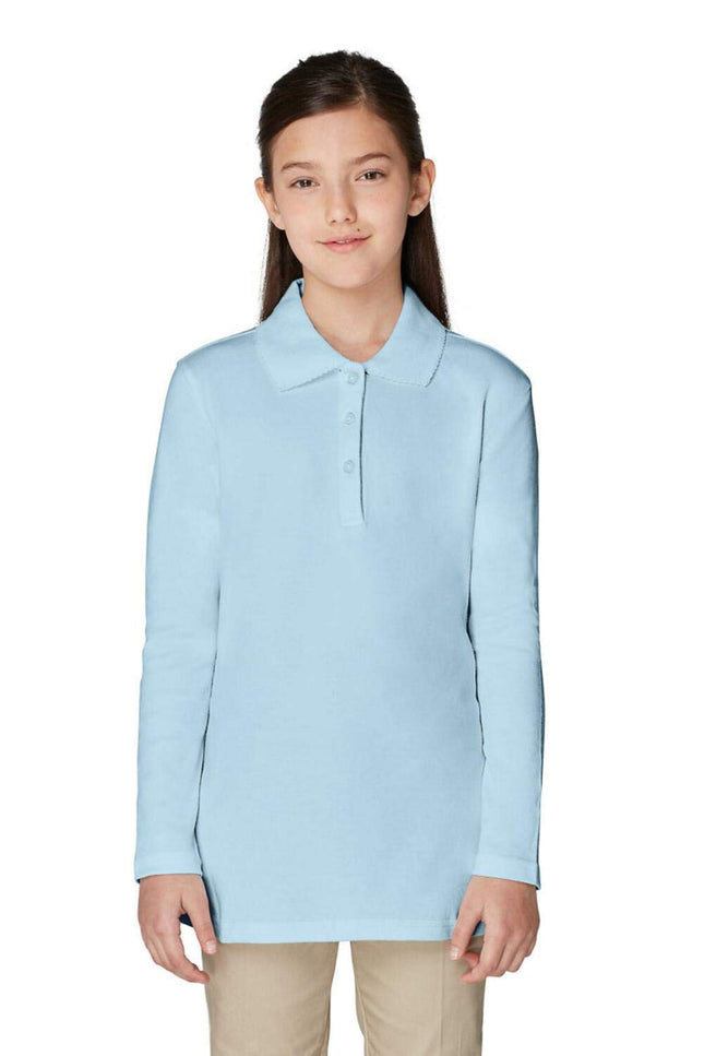 French Toast Girls Size' Uniform Long Sleeve Polo 