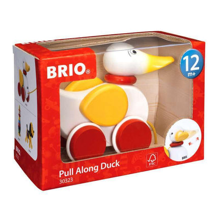 BRIO Duck Pull Along Toddler Toys for Ages 12 Months Up (Kids 1 Year Old)