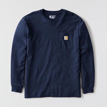 Carhartt Men's Carhartt Men's Workwear Pocket L/S Tee (3xl/4xl), Navy, 3x-large T Shirt, Navy, 3XL UK