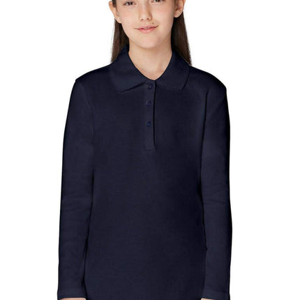 French Toast Girls Size' Uniform Long Sleeve Polo 