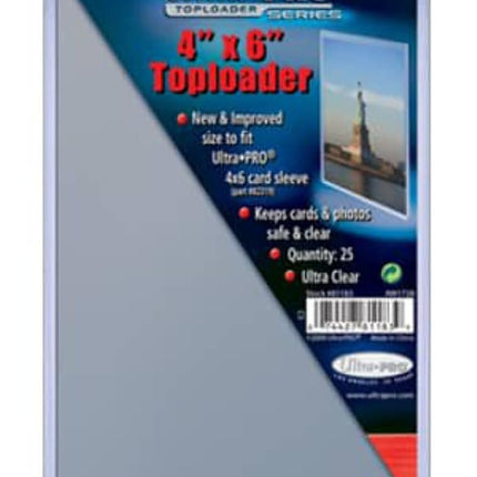 Ultra Pro 4" X 6" Toploader 25ct