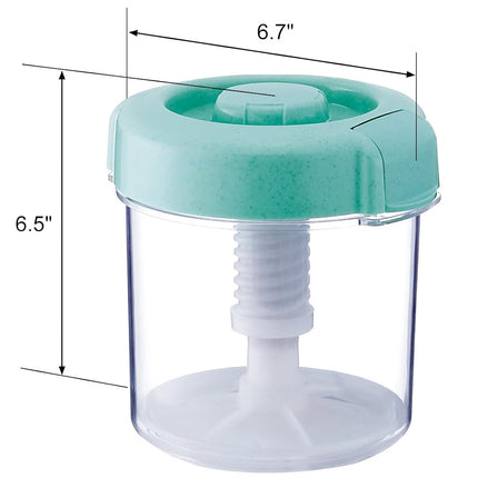 Instant Pickle Maker Vegetable Press Tsukemono Container Round Made in Japan BPA Free (Green 1.6L)