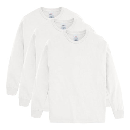Hanes Big Boys Tagless Long Sleeve Tee (Pack of 3)
